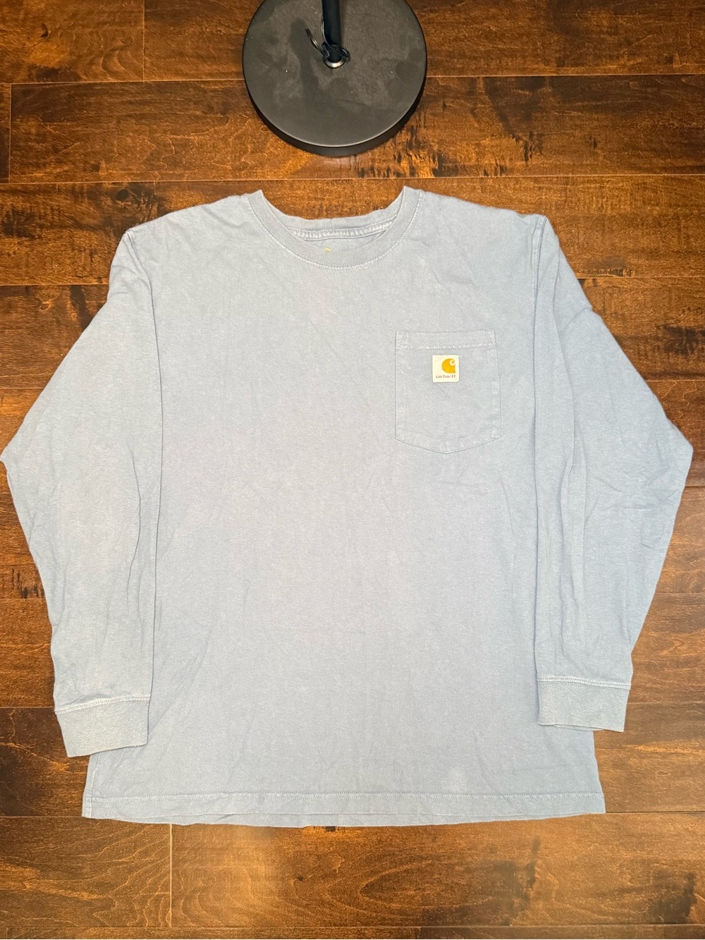 Carhartt Light Blue Long-Sleeve Pocket Tee Size Large